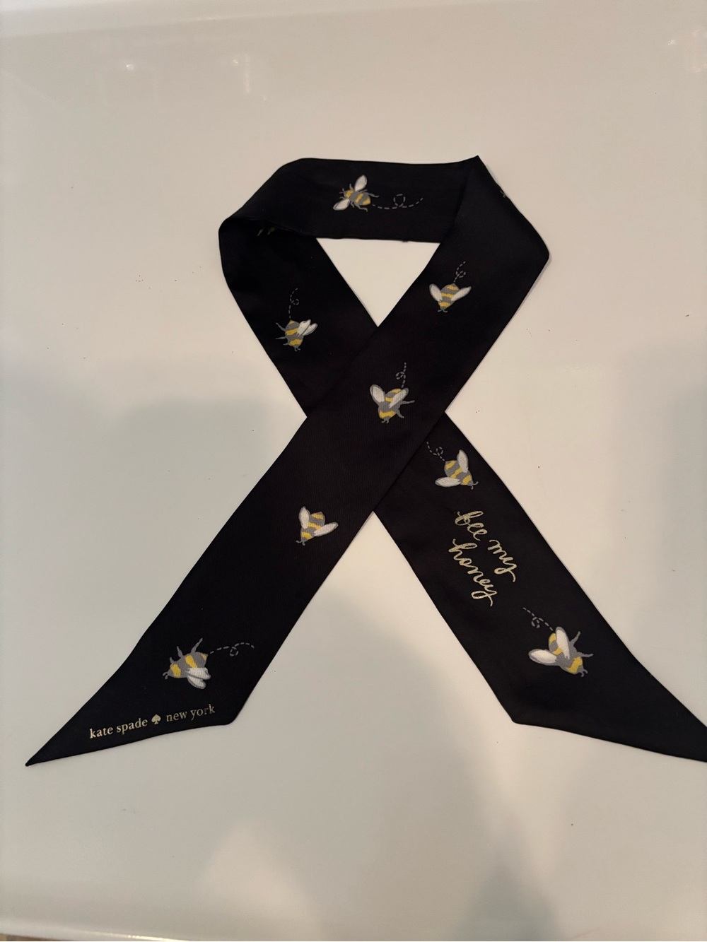 Kate Spade New York Black Skinny Scarf